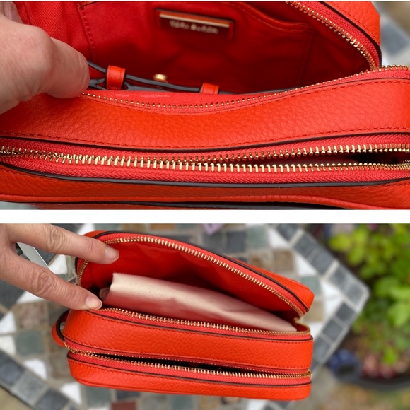 Tory Burch Block T Pebbled Leather Crossbody Bag - Picture 9 of 16